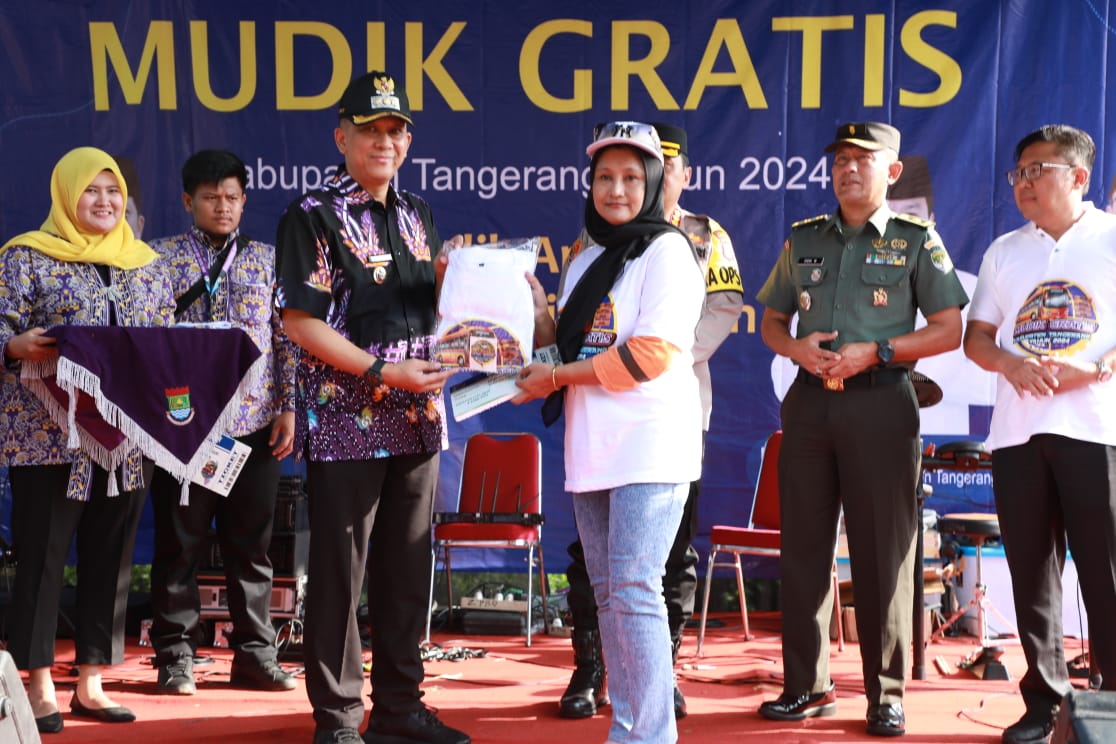 Pj Bupati Tangerang Lepas Ribuan Peserta Mudik Gratis Pemkab Tangerang