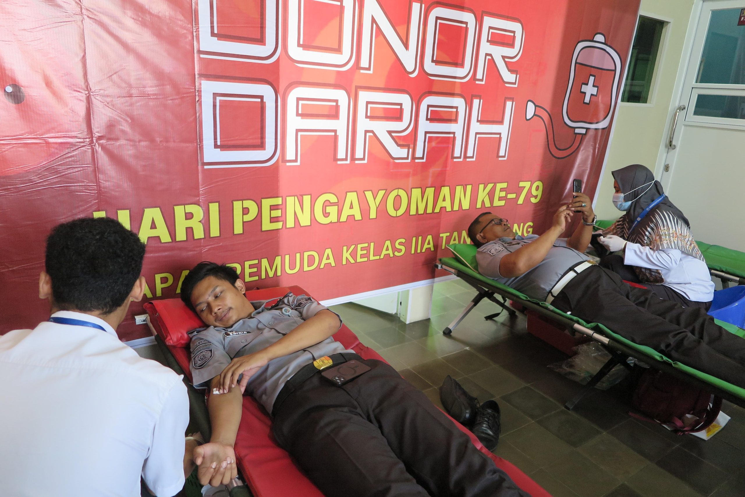 Sambut Hari Pengayoman dengan Kepedulian Terhadap Sesama, Lapas Pemuda Tangerang Gandeng PMI Kota Tangerang Gelar Donor Darah